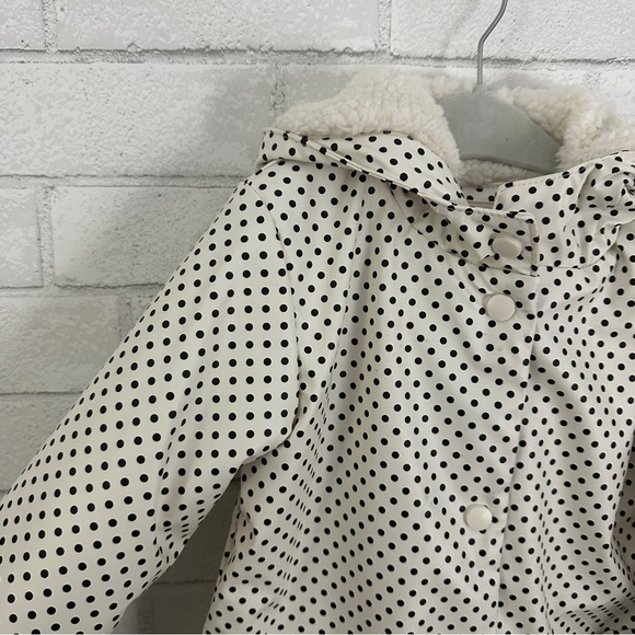 C&C CALIFORNIA Polkadot Sherpa Lined Raincoat - Picture 3 of 8